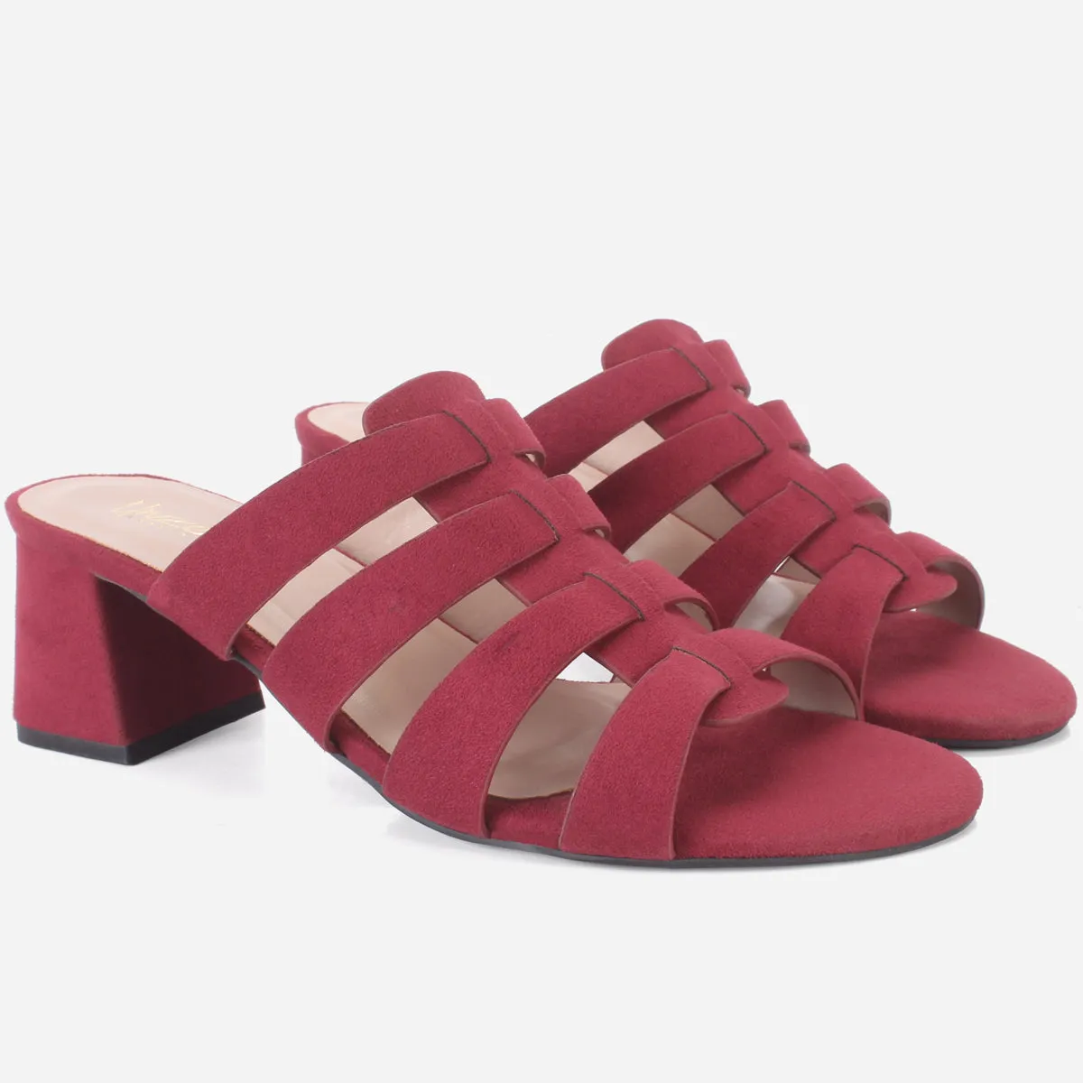 Womens "CHANTRIA" Open Toe Block Heel Sandals