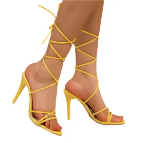 Women's - String High Heels - Elegant Design - Comfortable Fit - Fashionable Footwear for Any Occasion