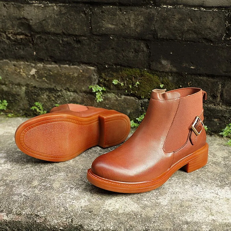 Women's thick bottom comfortable cotton boots
