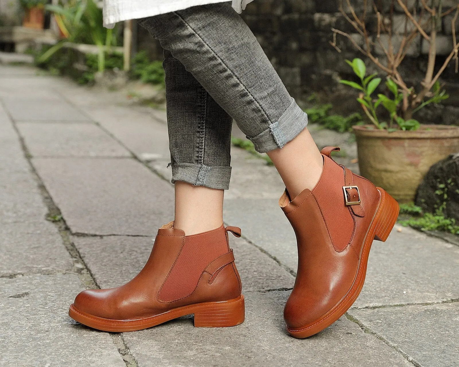 Women's thick bottom comfortable cotton boots