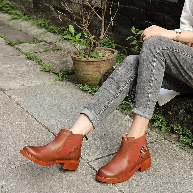 Women's thick bottom comfortable cotton boots