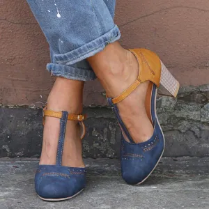 Women's Vintage Closed Toe Heels | Walking