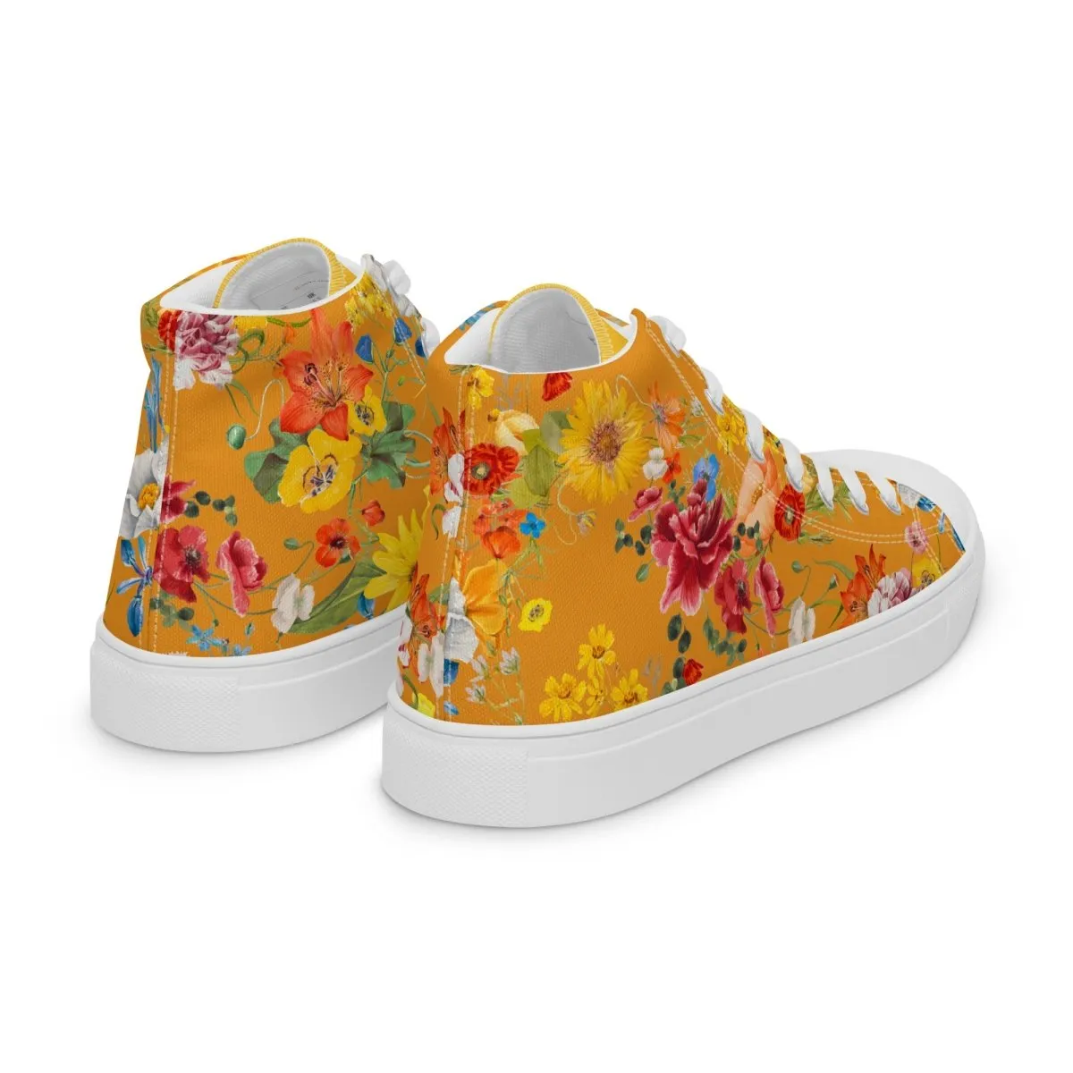 Women's Yellow Floral Sneakers