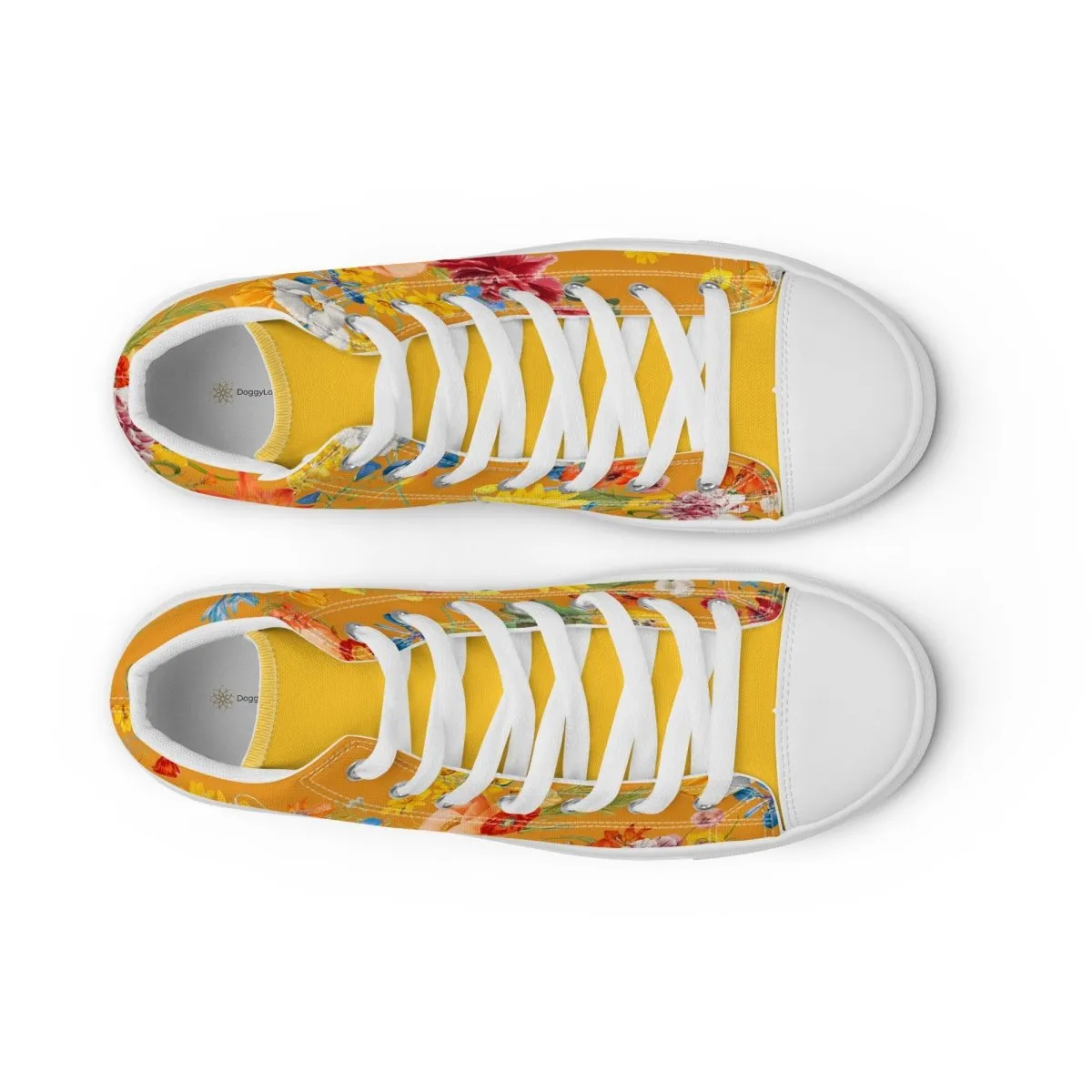 Women's Yellow Floral Sneakers