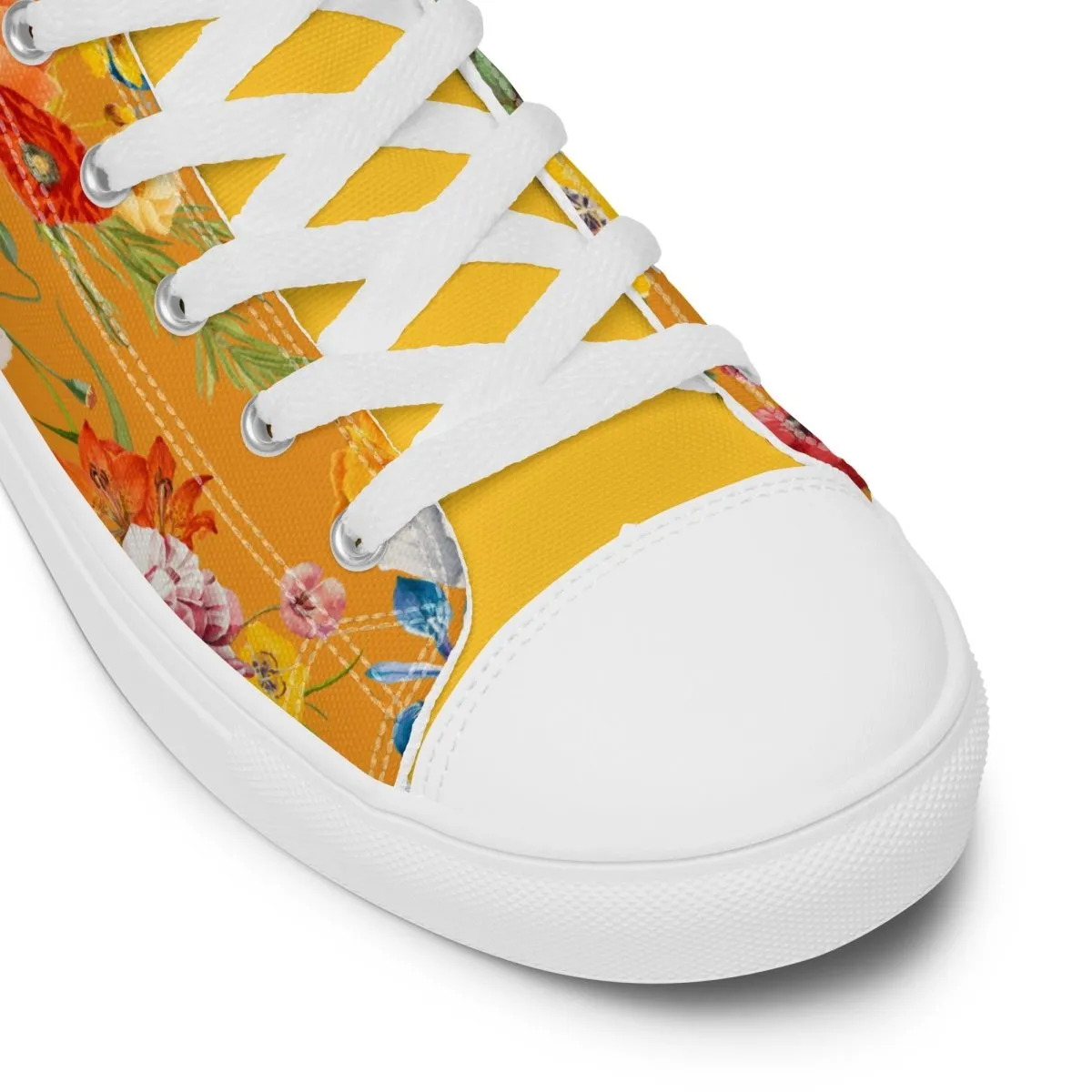 Women's Yellow Floral Sneakers