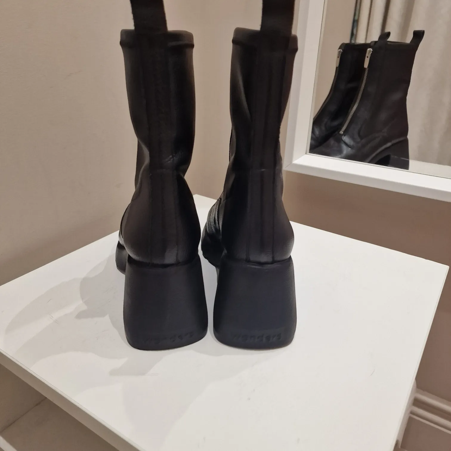 Wonder Black boots, size 5, new
