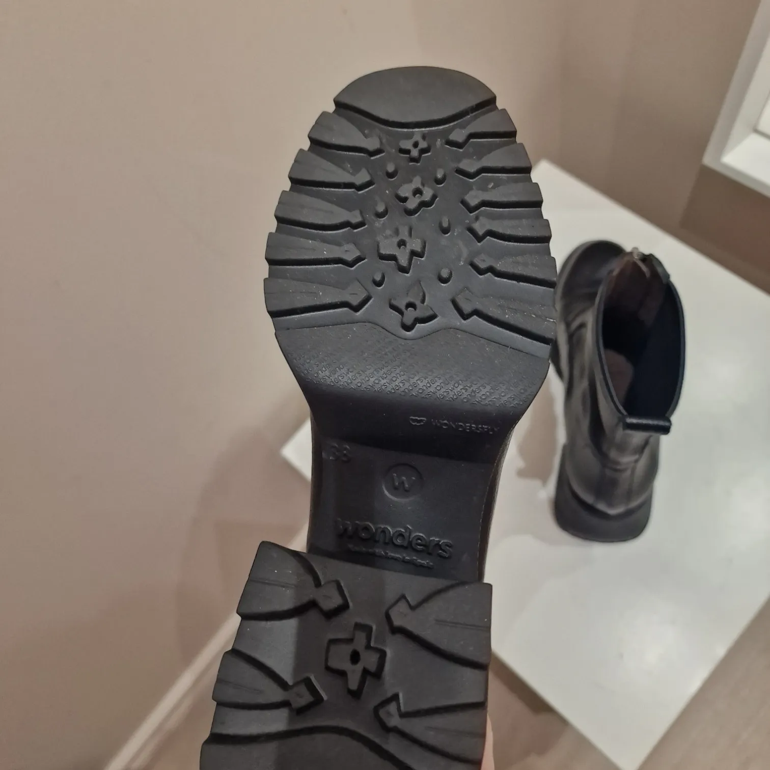 Wonder Black boots, size 5, new