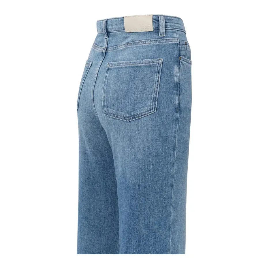 YAYA Wide Leg Blue Denim Jeans