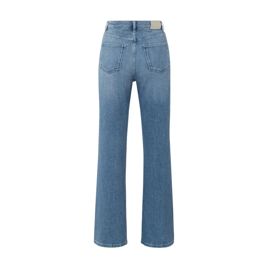 YAYA Wide Leg Blue Denim Jeans